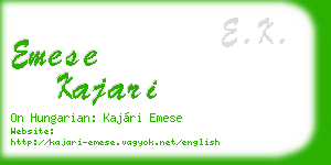 emese kajari business card